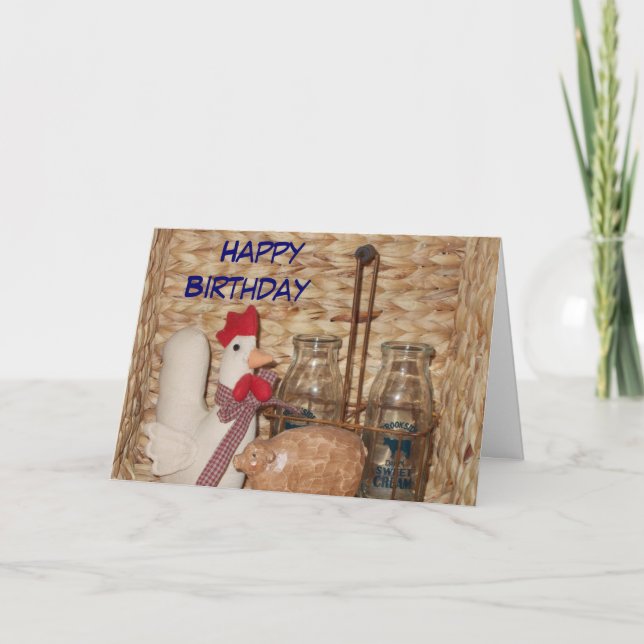 Cartão Country scene birthday card (Frente)