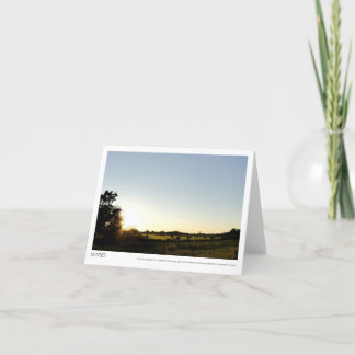 Cartão Country Sunset over the Hay Bales Photo Notecard