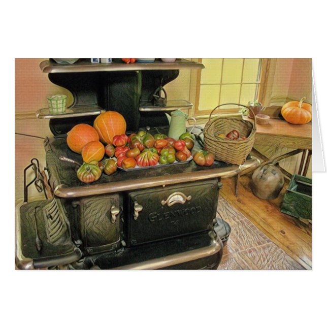 Cartão Country Wood Stove (Frente horizontal)