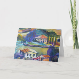 Cartão Countryside Farming in Tuscany Blank Greeting Card