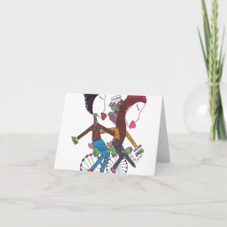 Cartão couple adventure in Taipei on note card