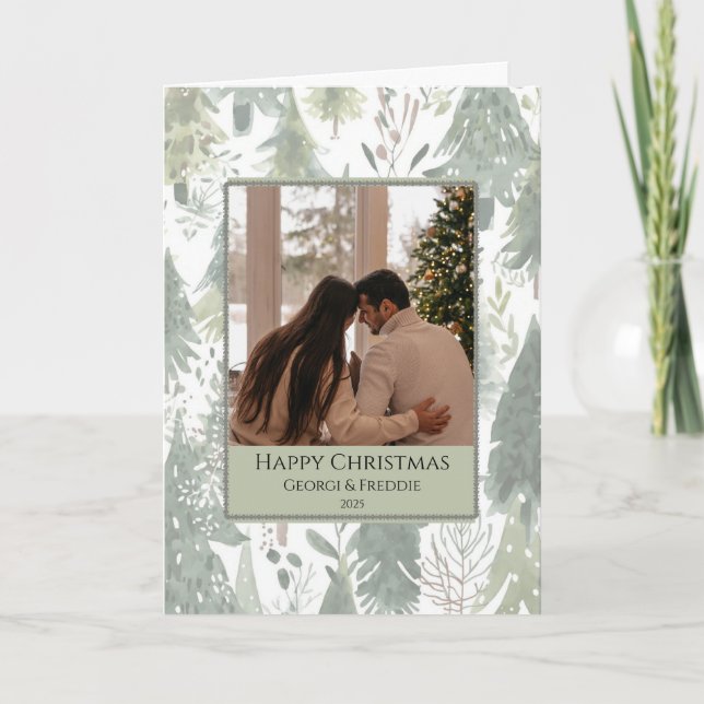 Cartão Couple Christmas Card -Woodland Festive (Frente)
