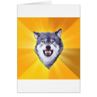 Cartão Courage Wolf Advice Animal Internet Memory