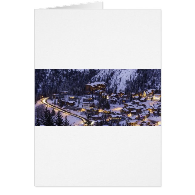 Cartão Courchevel Mountain Snow (Frente)