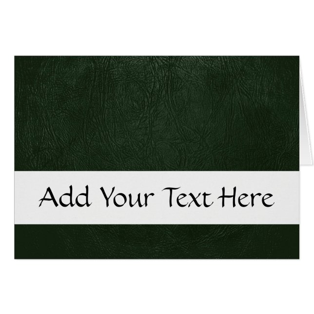 Cartão Couro Verde, Textura De Couro, Fundo De Couro (Frente Horizontal)