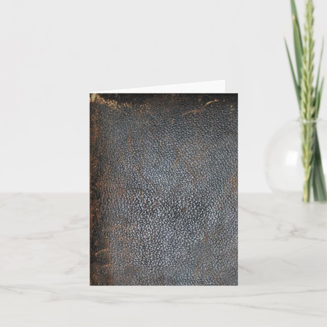 Cartão Couro vestido antiguidade do livro (Frente)