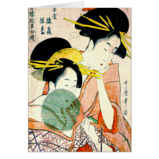 Cartão Courtesans Hinatsuru e Hinamatsu 1798