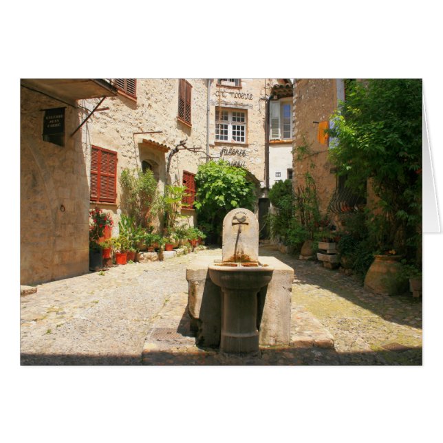 Cartão Courtyard Fountain (Frente Horizontal)