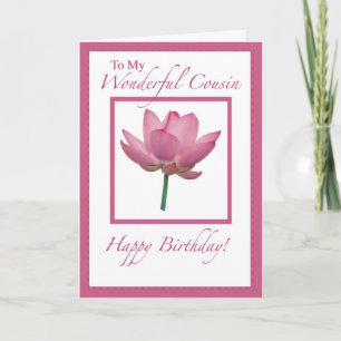 Cartão Cousin Birthday Flower