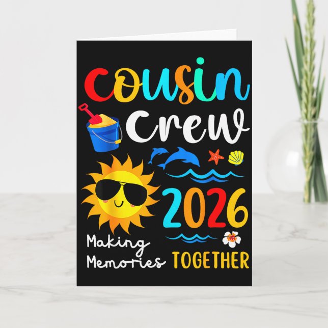 Cartão Cousin Crew 2026 Making Memories Summer Family Vac (Frente)