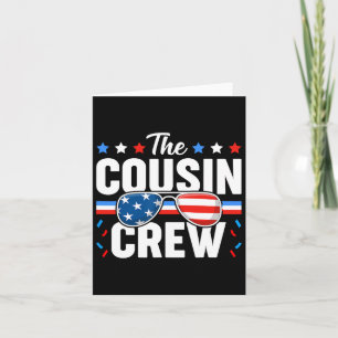 Cartão Cousin Crew 4 de julho Família Patriótica American