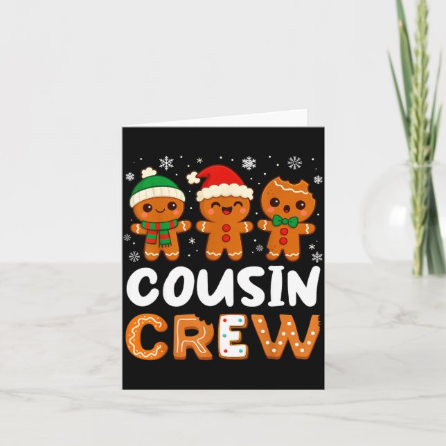 Cartão Cousin Crew Christmas 2025 Cookie Kids Boy Girl Fa (Frente)
