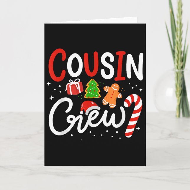 Cartão Cousin Crew Family Christmas Pajamas  (Frente)