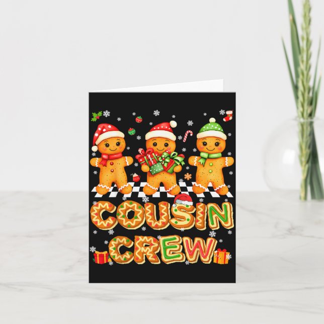 Cartão Cousin Crew Gingerbread Pjs Pajamas Christmas Xmas (Frente)