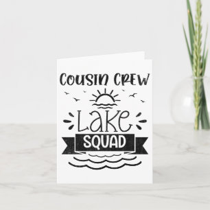 Cartão Cousin Crew Lake Squad Family Reunion Summer Water