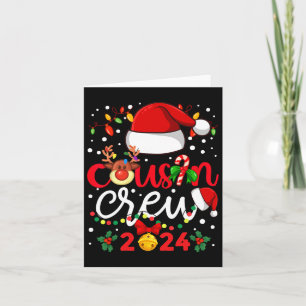Cartão Cousin Crew Papais noeis Crianças Família Garota