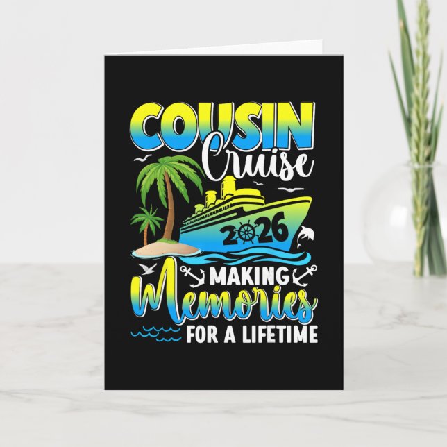 Cartão Cousin Cruise 2026 Making Memories For A Lifetime  (Frente)