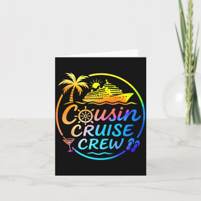Cartão Cousin Cruise Crew Trocal Summer Vacation Matching (Frente)
