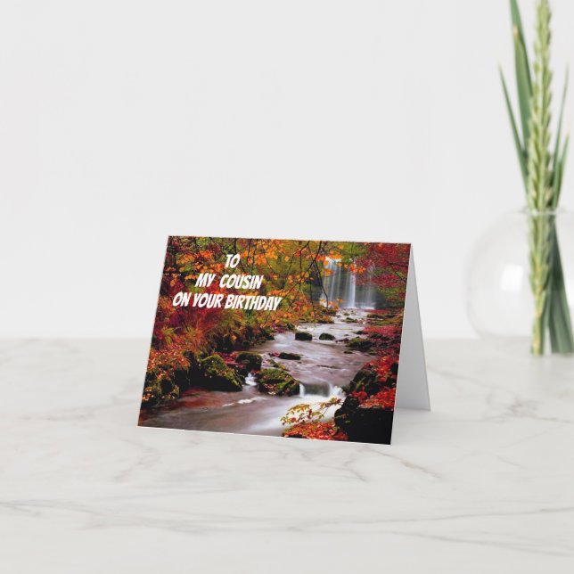 CARTÃO **COUSIN** ESPERO ANIVERSÁRIO TÃO BONITO QUANTO FO (Frente)