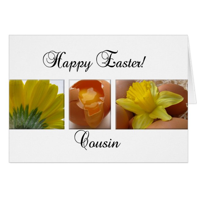 Cartão Cousin Felz pascoa (Frente Horizontal)
