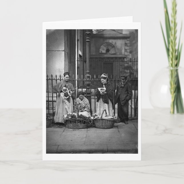 Cartão Covent Garden Flower Women, from 'Street Life in L (Frente)