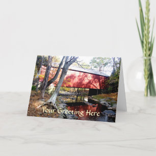 Cartão Covered Bridge Greeting Card