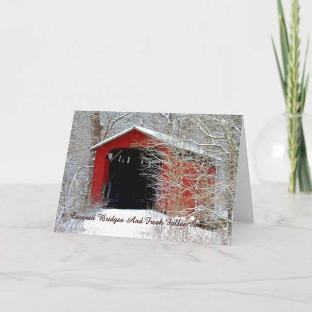 Cartão Covered Bridges 'Thinking Of You' Greeting Card (Frente)