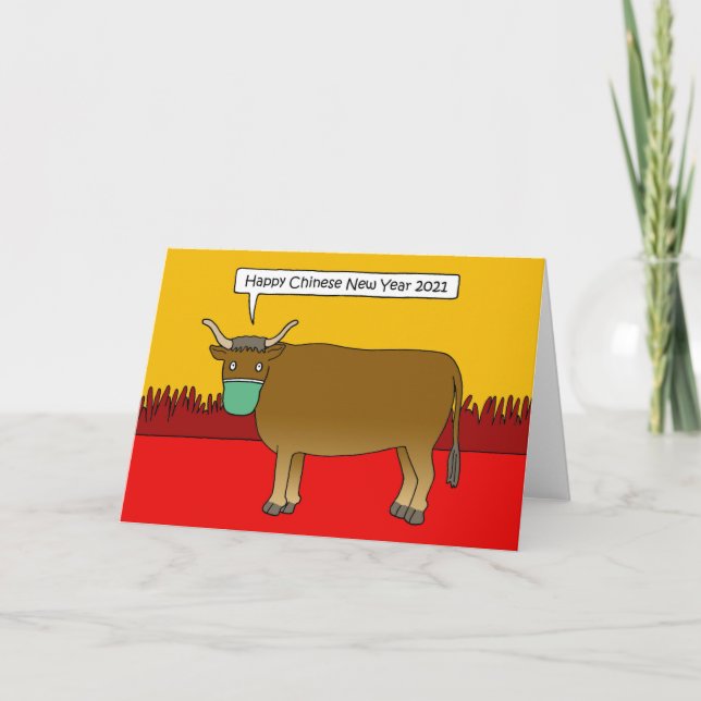 Cartão Covid 19 Ano Novo Chinês do Ox 2033 (Frente)