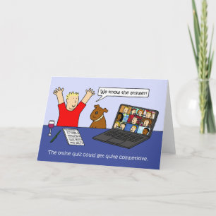 Cartão Covid 19 Humor de Cartoon Online de Teste