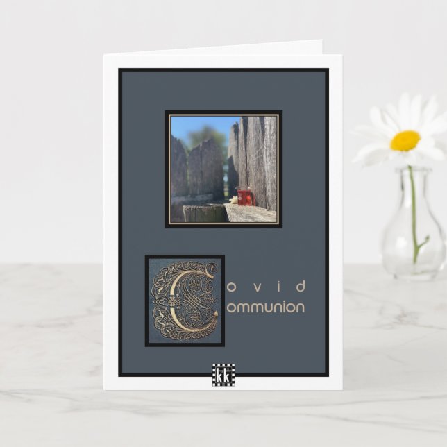 Cartão Covid Communion "I Miss You" greeting card (Planta pequena)