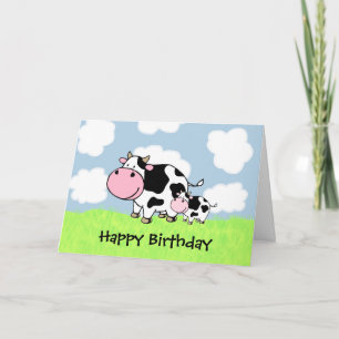 Cartão Cow and Baby