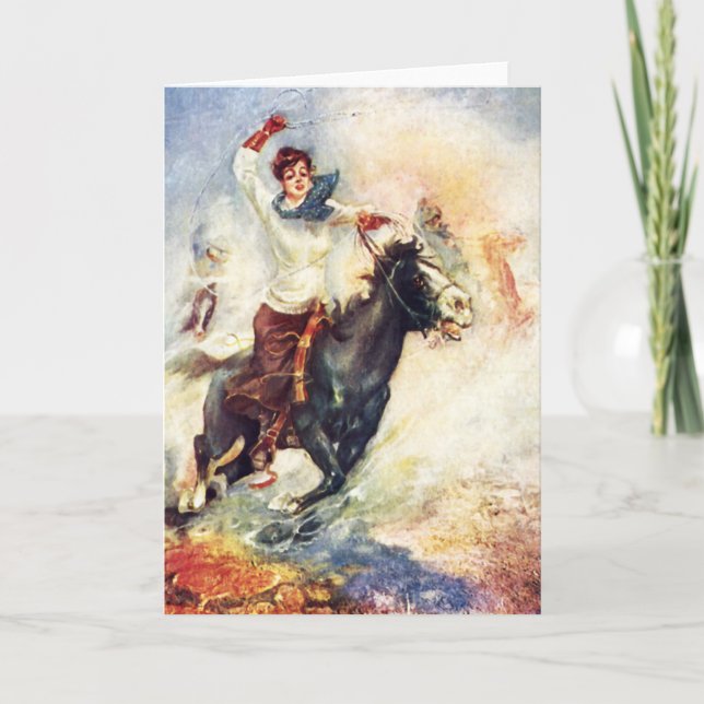 Cartão Cow Puncher Girl (Frente)