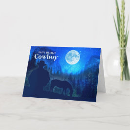 Cartão Cowboy Birthday Western Themed Moonlit Mounts