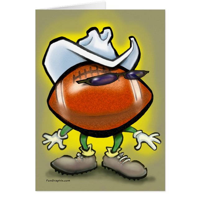 Cartão Cowboy de futebol (Frente)
