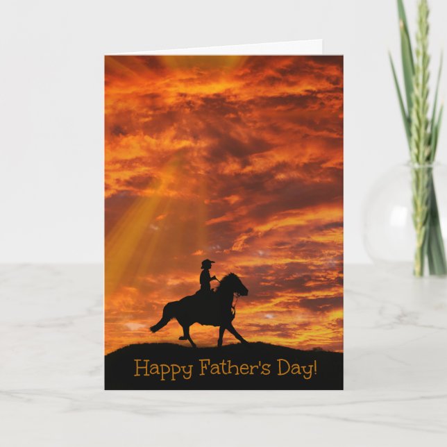 Cartão Cowboy Father's Day Card (Frente)