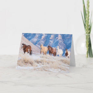 Cartão Cowboy Horse Drive no Hideout Ranch