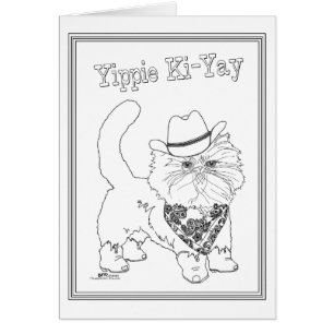 Cartão Cowboy Kitty