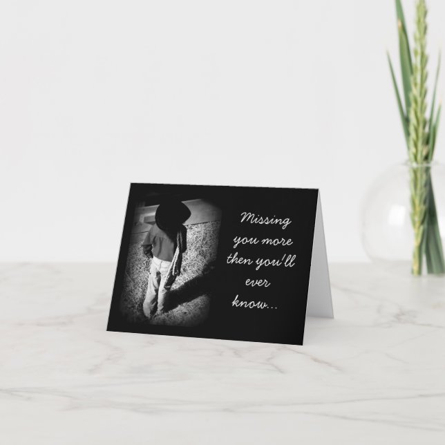 Cartão Cowboy Missing you note card (Frente)