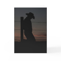 Cowboy no pôr do sol