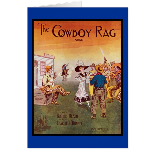 Cartão Cowboy Ocidental (Frente)