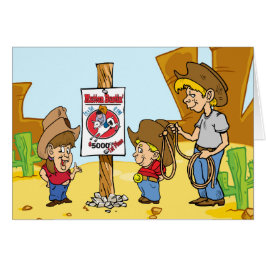 Cartão Cowboy Ocidental Rodeo Mutton Bustin