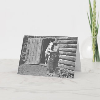 Cartão Cowboy reading a letter