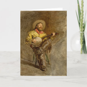 Cartão Cowboy Singing   Thomas Eakins