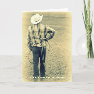 Cartão Cowboy Time Greeting Card