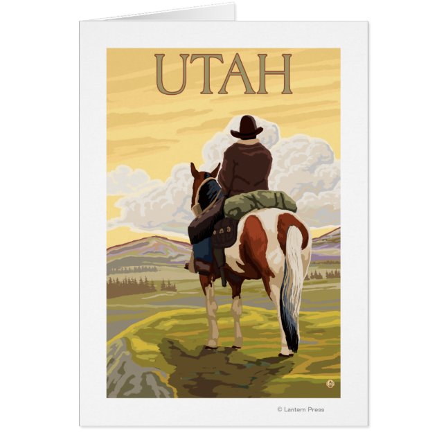 Cartão Cowboy (View from Back)Utah (Frente)