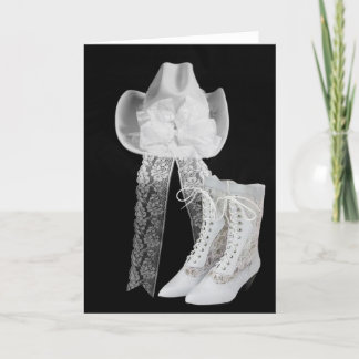 Cartão Cowboy Wedding
