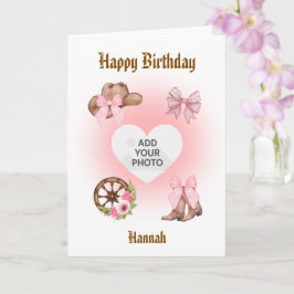 Cartão Cowgirl Birthday Card