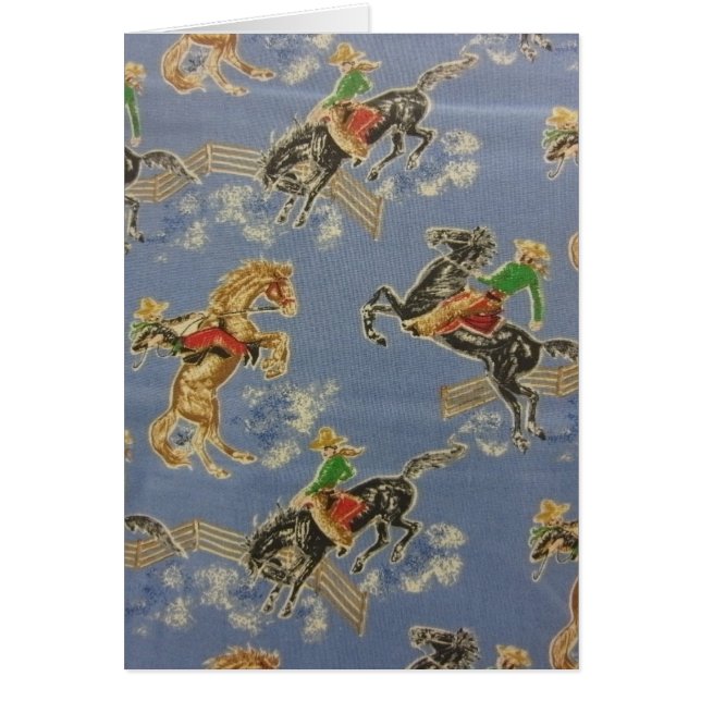 Cartão Cowgirl Bronc Rider (Frente)