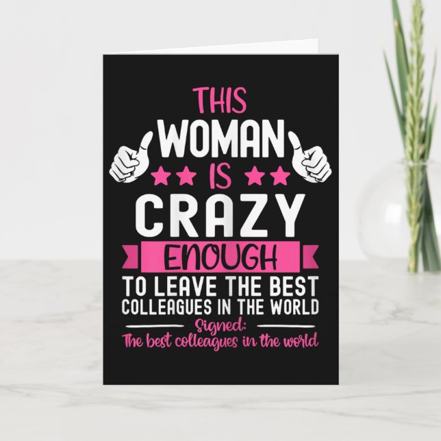 Cartão Coworker Leaving Job, Going Away, Coworker Quittin (Frente)