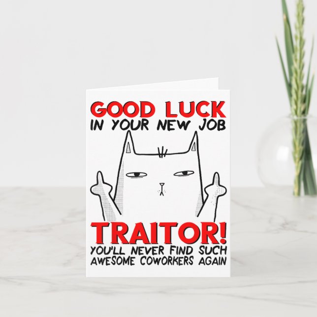 Cartão Coworker Leaving, Quitting Going Away, Job Change, (Frente)